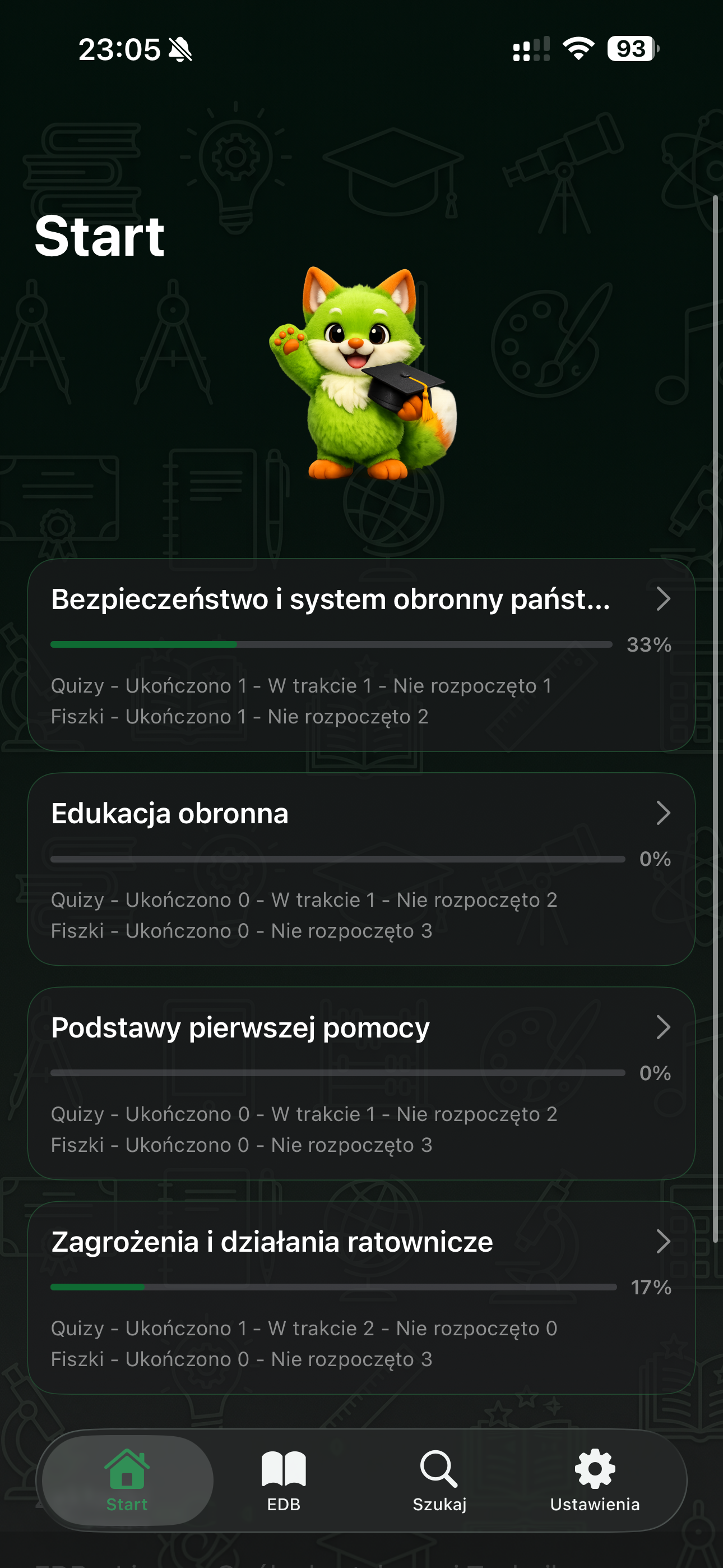 Widok sekcji